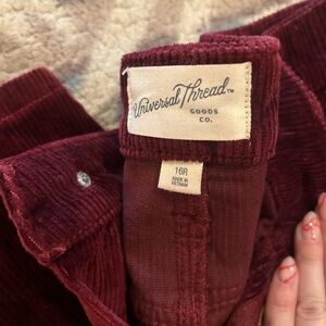 Universal Thread Maroon Corduroy Trousers